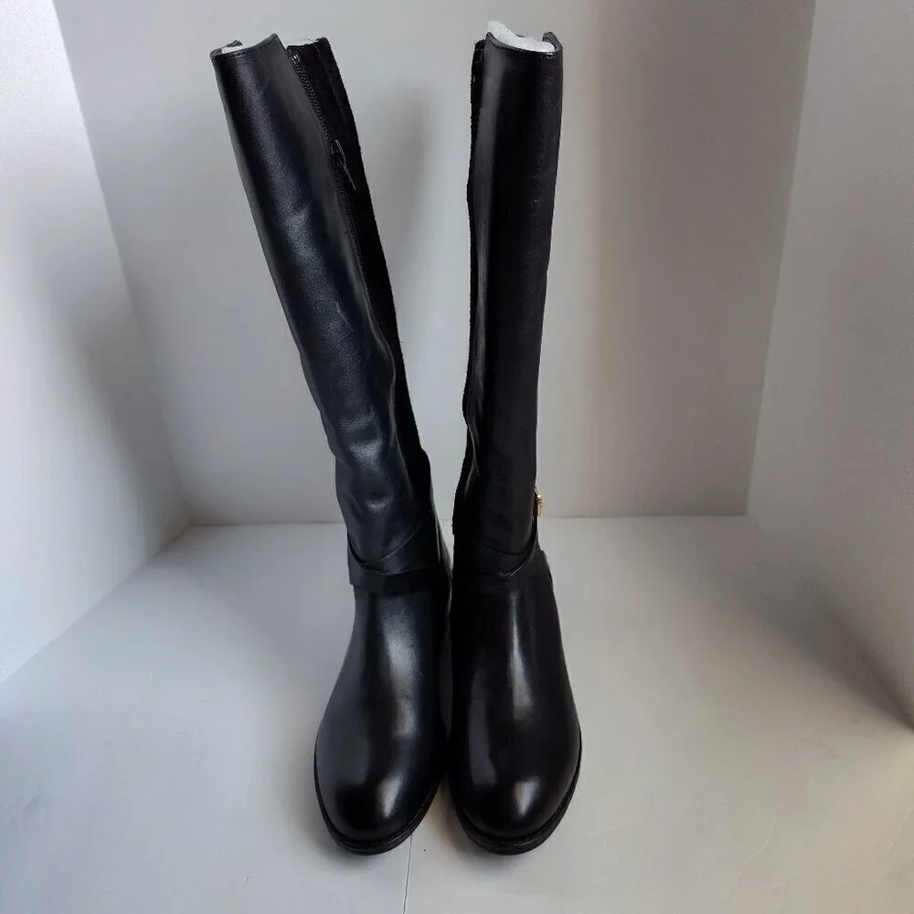 Lauren Ralph Lauren Leather/Suede Riding Boot